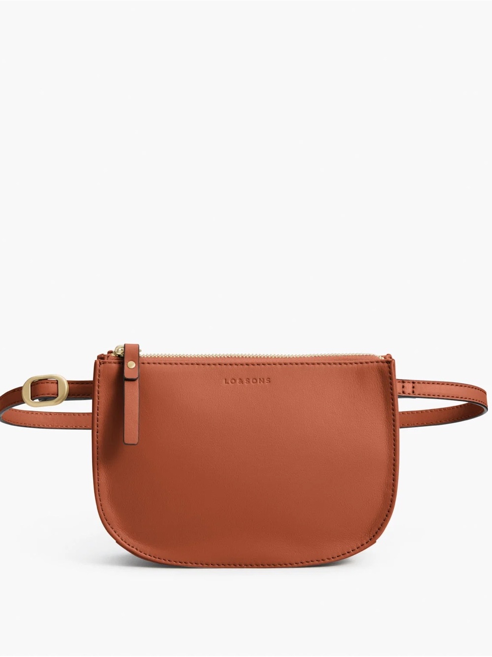 Lo & Sons Waverley 2 Convertible Crossbody Bag; Brown Leather Crossbody Bag